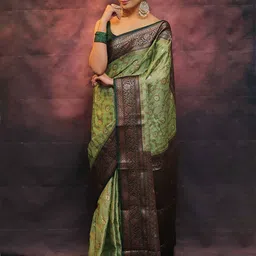 AMRUTKALA SAREES Ethnic Motifs Woven Design Zari Banarasi Saree-picture-28