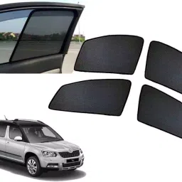 Auto Pearl Side Window Sun Shade Cover for Toyota Innova Crysta (Black) image 1