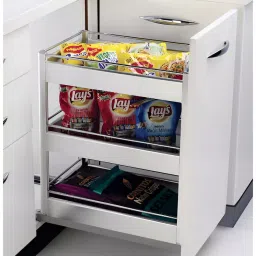 Olive Platinum 200x485x530 mm Three Shelf Pullout Silver, 101 015 003 0-picture-43