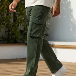 Bewakoof Men Straight Fit Cargos Trousers-picture-11