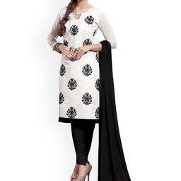 Maroosh Floral Embroidered Thread Work Unstitched Dress Material-picture-26