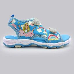 Kidsville Barbie Printed Blue & Grey Floater Sandals-picture-49