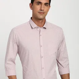 Peter England Men Slim Fit Geometric Cotton Spread Collar Casual Cotton Shirt-picture-31