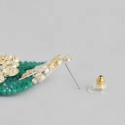 Peora Gold-Plated Kundan Contemporary Drop Earrings image 5