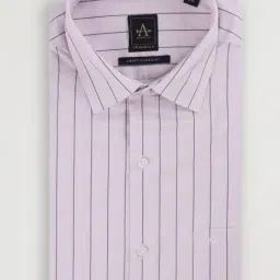 Arrow Pink Cotton Regular Fit Striped Shirt image 5