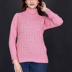 Moda Rapido Women Cable Knit Woollen Pullover-picture-28