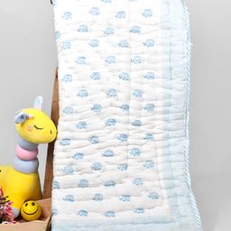 mom's home Moms Home Organic Cotton Kids Quilt - Royal Elephant - 4-9 Years - 140X200Cms-picture-20