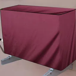 The Furnishing Tree Maroon Printed Air Conditioner Cover image 4