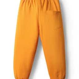 Babyhug Cotton Terry Full Length Lounge Pant With Text Print - Yellow image 3