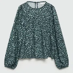 Mango Kids Floral Print Puff Sleeve Top-picture-13