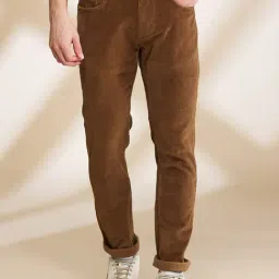 Being Human Brown Cotton Regular Fit Solid Jeans-picture-22