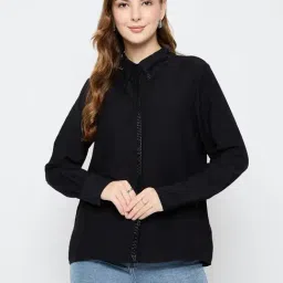 Madame Black Regular Fit Embellished Shirt-image-46