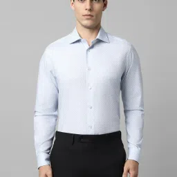 Louis Philippe Blue Cotton Regular Fit Printed Shirt image 1