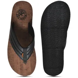 Woodland Men's Black Flip Flops image 5