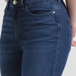 Only Dark Blue Cotton Skinny Fit High Rise Jeans image 5