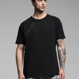 Jack & Jones Black Cotton Regular Fit T-Shirt image 1