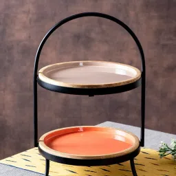 Nestroots Two Tier Cake Stand Buffet Organiser for cake cutting dining table cup cake Dessert Stand image 3