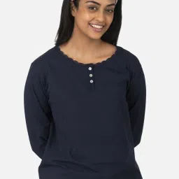 The Calm Collective Navy Lana T-Shirt image 1