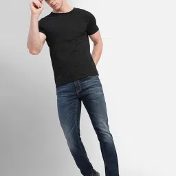 Jack & Jones Dark Blue Skinny Fit Distressed Jeans image 5