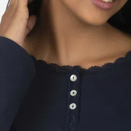 The Calm Collective Navy Lana T-Shirt image 4