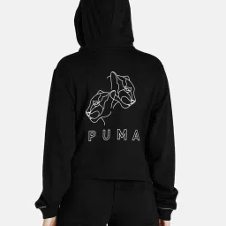 Puma Black Regular Fit Hoodie image 2