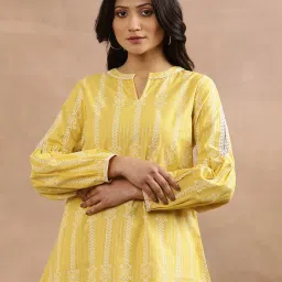 W Yellow Floral Print Top image 1