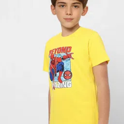 Jack & Jones Junior Yellow Spiderman Printed T-Shirt image 3