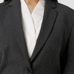 Van Heusen Grey Regular Fit Formal Blazer image 5