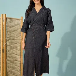 The Kaftan Company Grey Print Dress image 1