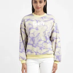 Levi's Yellow & Purple Cotton Graphic Print Sweatshirt image 1
