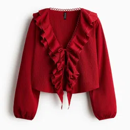 H&M Flounce-Trimmed Blouse image 5