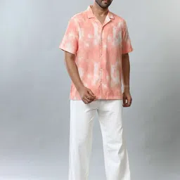 XKIND Relaxed Tie and Dyed Cuban Collar Casual Shirt image 3