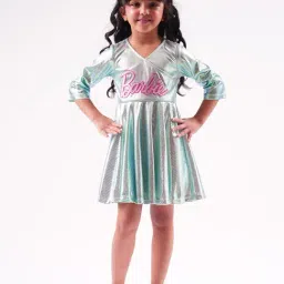 Lil Drama Kids Blue & Silver Shimmer Dress-picture-33