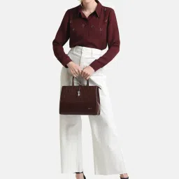 Kazo Maroon Embellished Shirt image 4