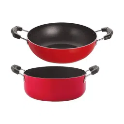 Nirlon Red Aluminium Non-Stick Heat Resistance Kitchen Cooking Item - Set of 2-image-64