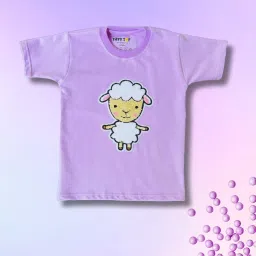 Tippy Top Kids Lavender Self Design T-Shirt image 1