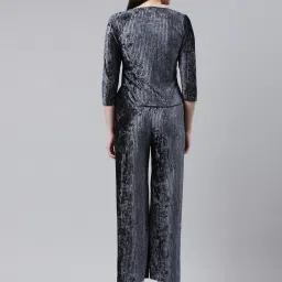 showoffff SHOWOFF Grey Striped Co-Ord Set image 5