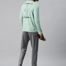 ALCIS Mint Green Regular Fit Typography Print Sports T-Shirt image 5