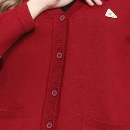Monte Carlo Maroon Regular Fit Sweaters image 5