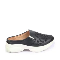 Fausto Women's Black Mule Shoes image 1