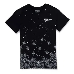 Gini & Jony Kids Black Cotton Printed T-Shirt image 1