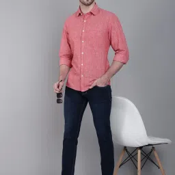 Cantabil Dark Blue Regular Fit Lightly Washed Jeans image 5