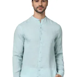 celio celio* Mint Green Regular Fit Linen Shirt-picture-22