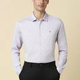 Allen Solly Purple Cotton Slim Fit Printed Shirts image 1