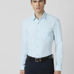 Peter England Blue Regular Fit Shirts image 1