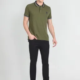 U.S. Polo Assn. Denim Co. Dark Blue Cotton Slim Tapered Fit Jeans image 5