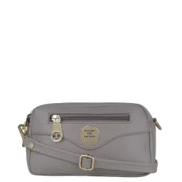 Esbeda Grey PU Solid Sling Handbag image 1