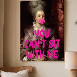 Art Street Multicolour Feminist Altered Stretch Canvas Painting image 1