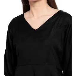 PATRORNA Black Regular Fit Tunic image 5