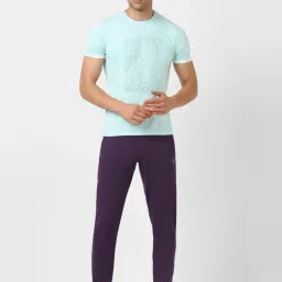 Van Heusen Flex Purple Cotton Slim Fit Printed Joggers image 5